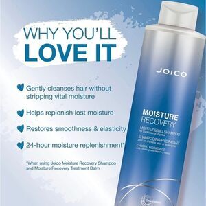 JOICO Moisture Recovery Moisturizing Shampoo, Replenishing, For Thick/Dry Hair